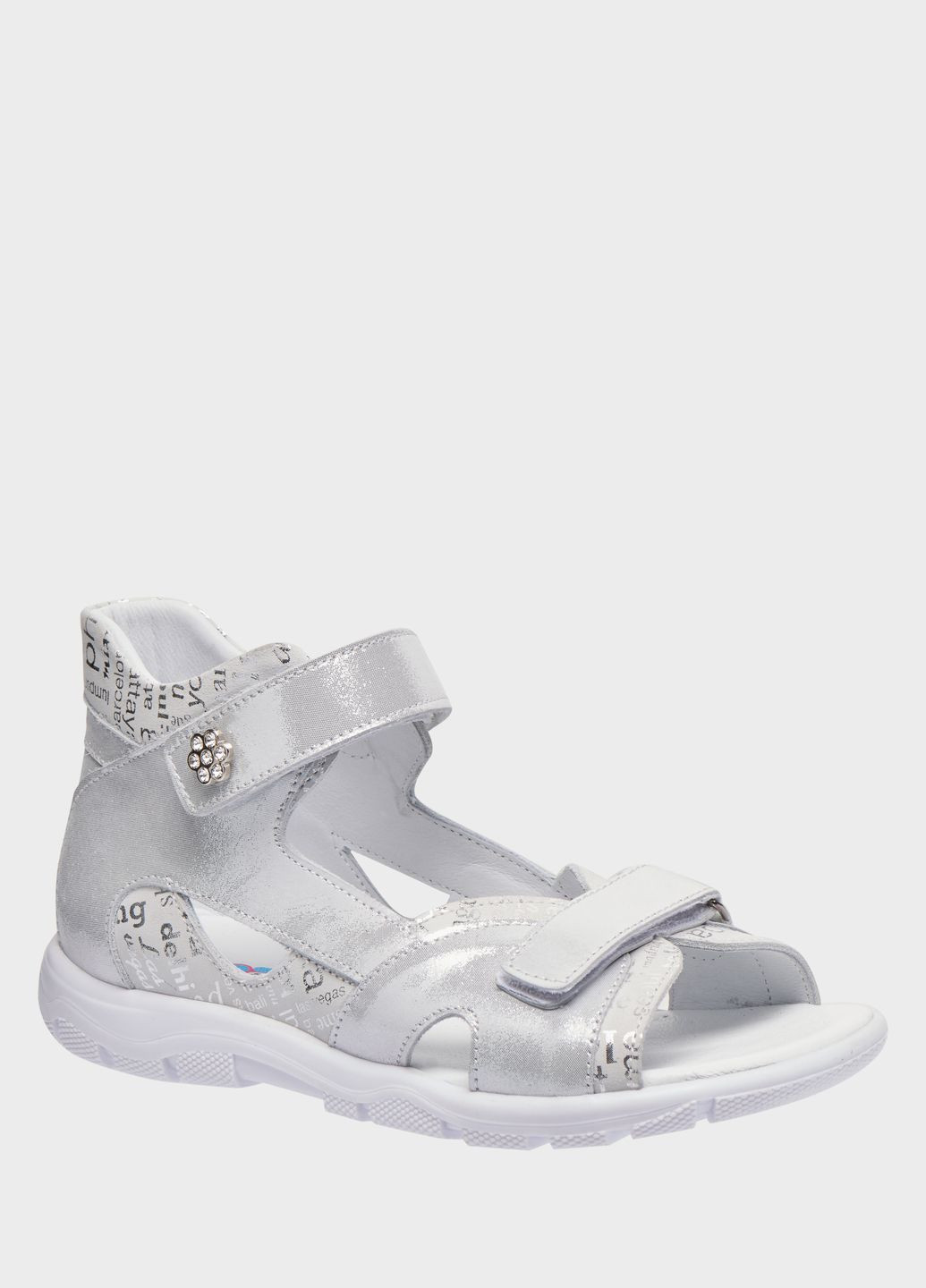 Серебряные босоножки Theo Leo