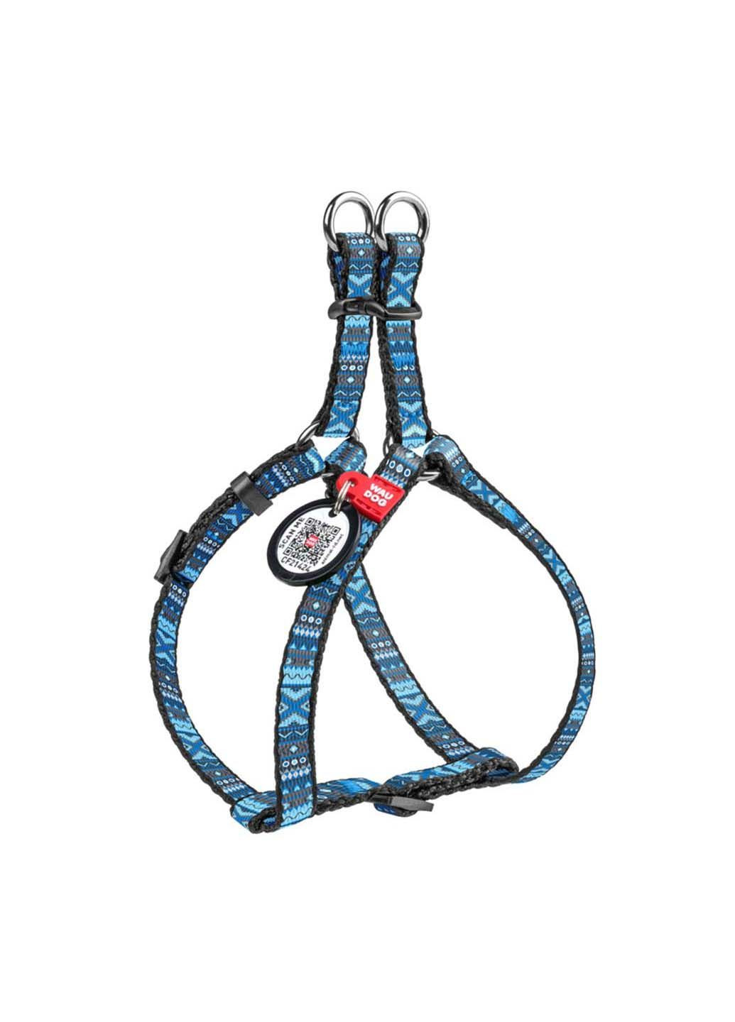 Шлея для собак анатомічна Nylon Етно пластиковий фастекс Ш 10 мм Дл 28-40 см WAUDOG (292175439)