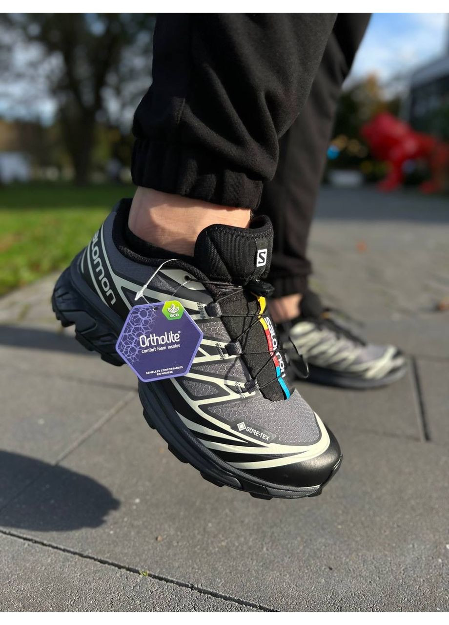 КРОССОВКИ ЖЕНСКИЕ SALOMON XT-6 EXPANSE GREY BLACK WHITE САЛОМОН XT-6 No Brand серые демисезоны (367168295)