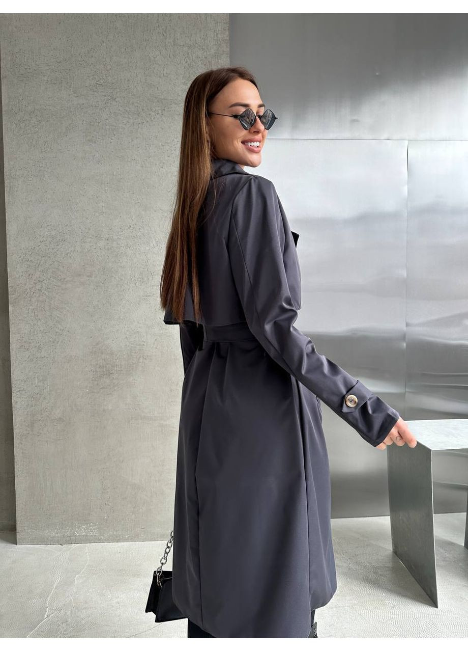 Тренч жіночий довгий з поясом (361499623)