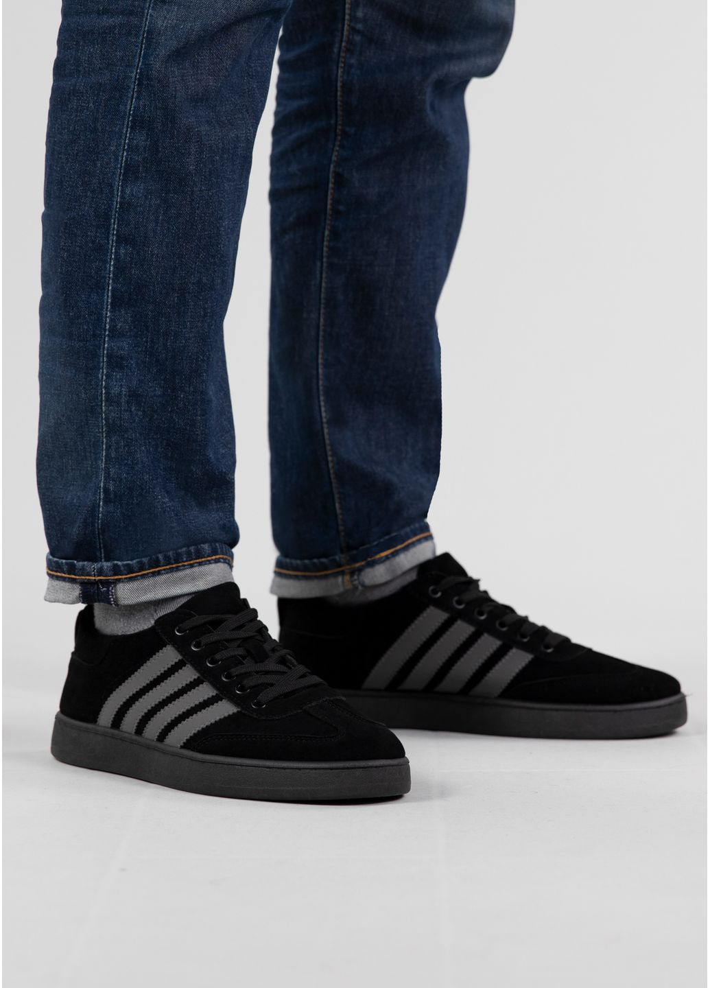 Черные демисезонные кроссовки мужские черные (510) Bromen