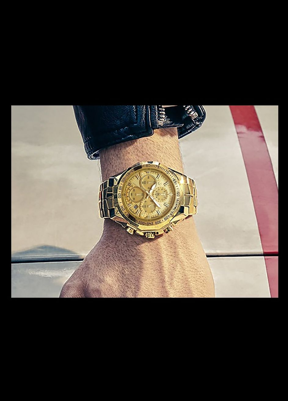 Годинник чоловічий наручний кварцовий золотистий WR 8868-Gold (325881189)