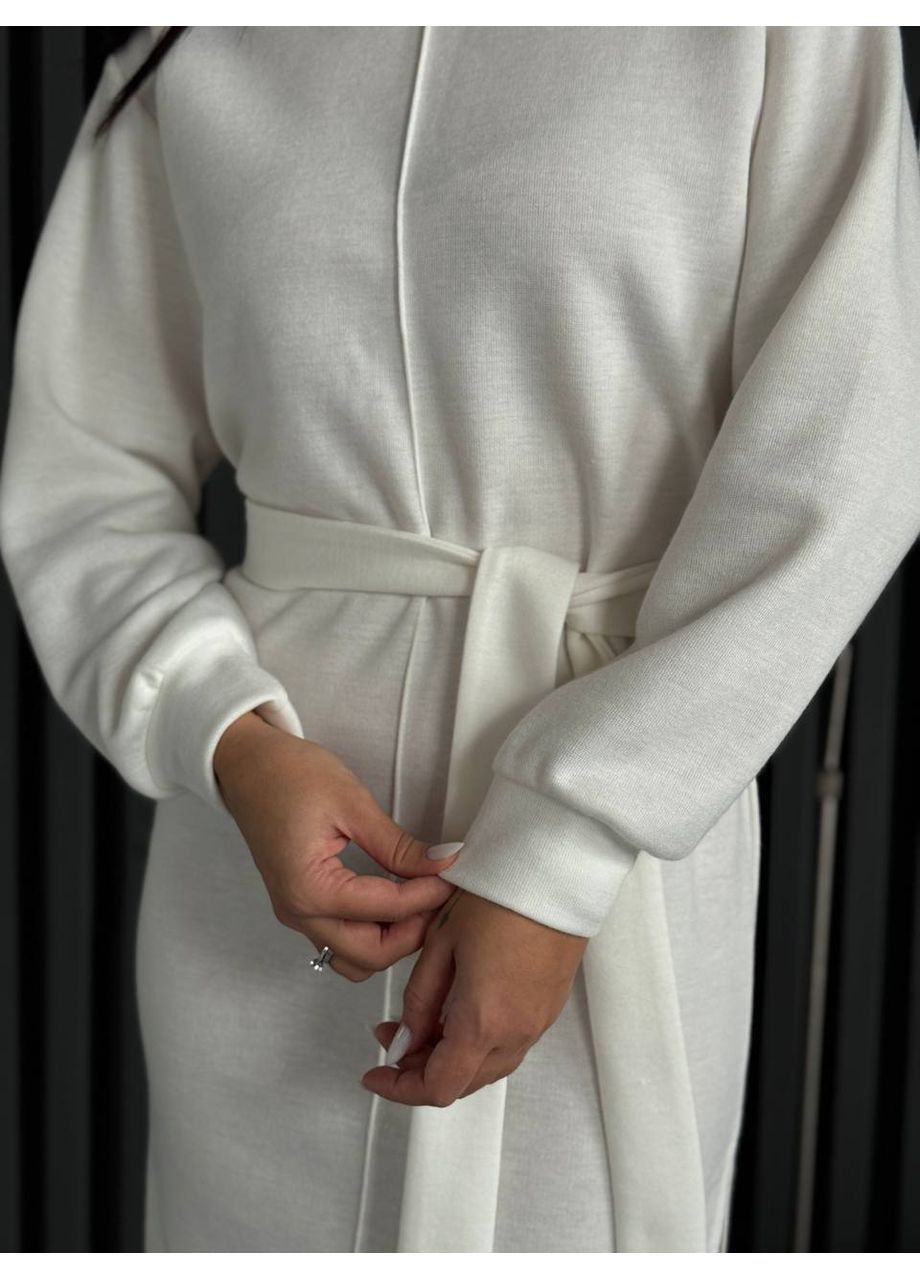 Молочное повседневный, кэжуал платье No Brand однотонное