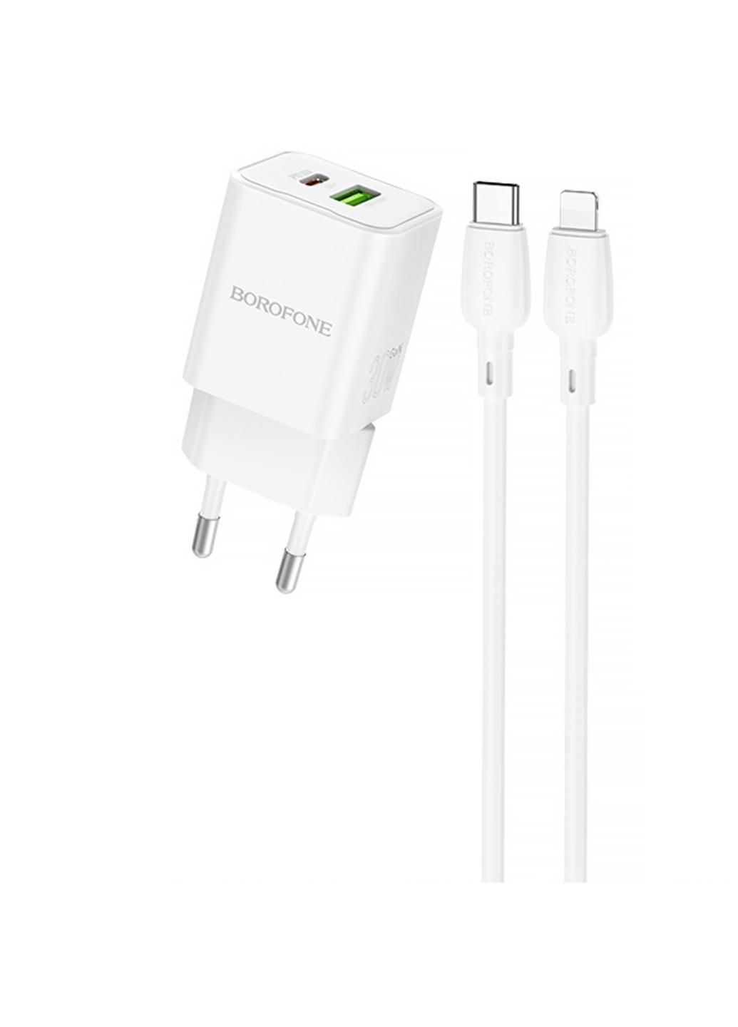 МЗП BN14 Royal PD30W+QC3.0 (1USB-A/1C) + кабель Type-C to Lightning Borofone (341305146)