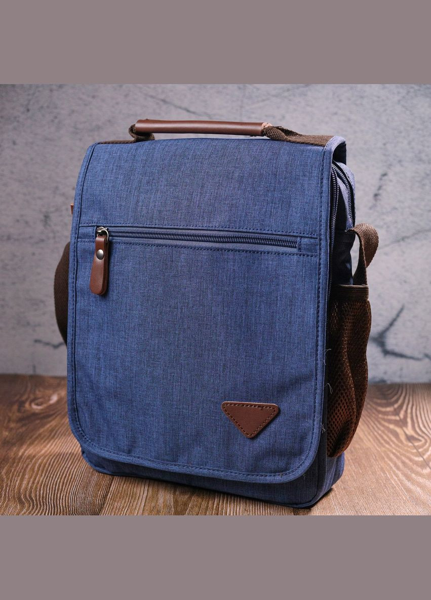 Сумка чоловіча через плече із текстилю 21264 Синя Vintage (302009042)