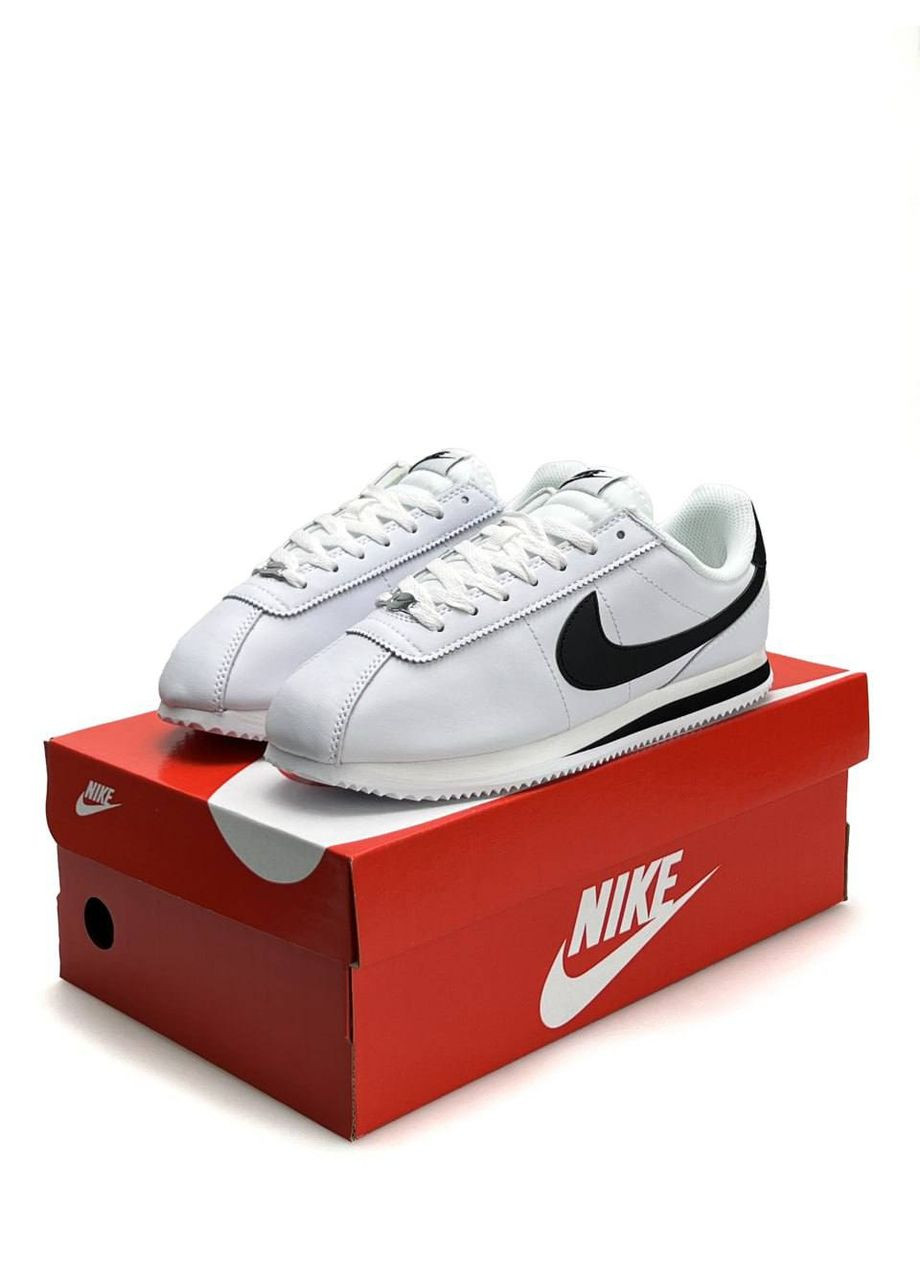 Білі Осінні кросівки чоловічі nike No Brand Cortez M White Black