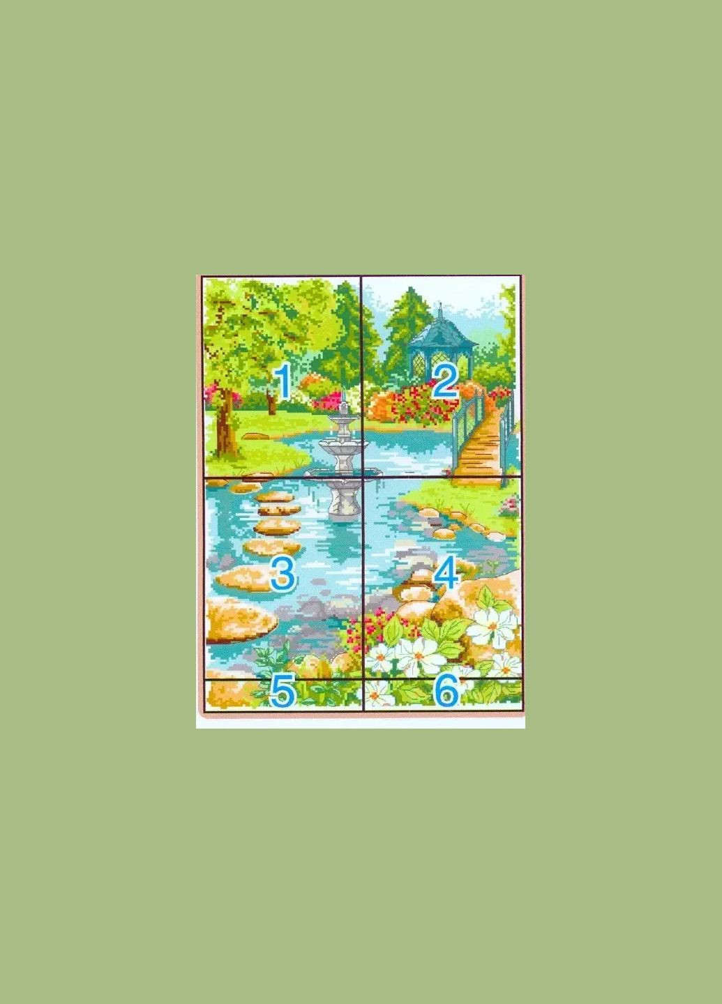 Набір для вишивання за нанесеною на канву схемою "Waterfront garden". AIDA 14CT printed 33*43 см Joy Sunday (313613501)