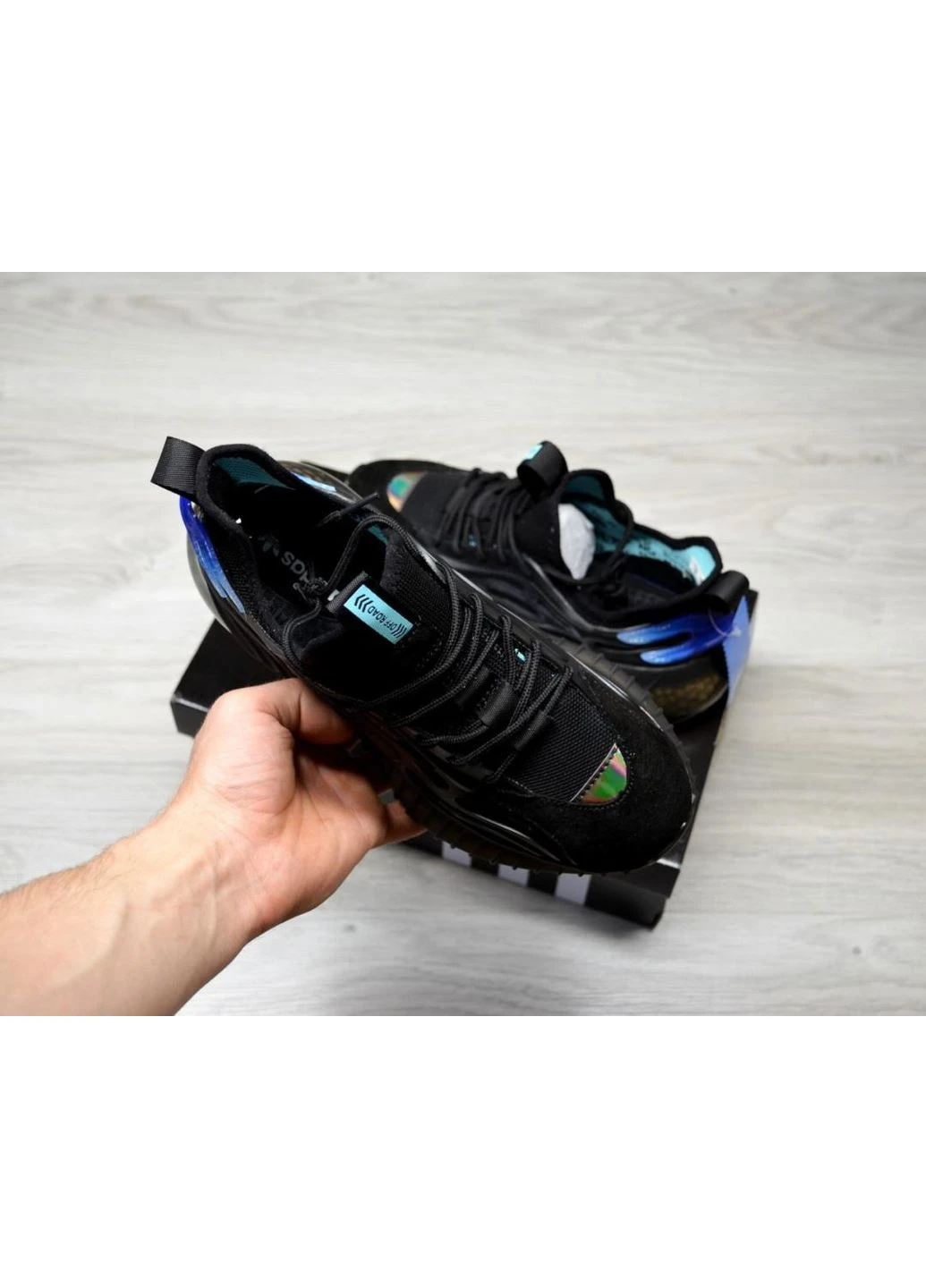 КРОССОВКИ ЖЕНСКИЕ ADIDAS BOOST BLACK АДИДАС БУСТ ЧЕРНЫЕ No Brand чёрные демисезоны (391946857)