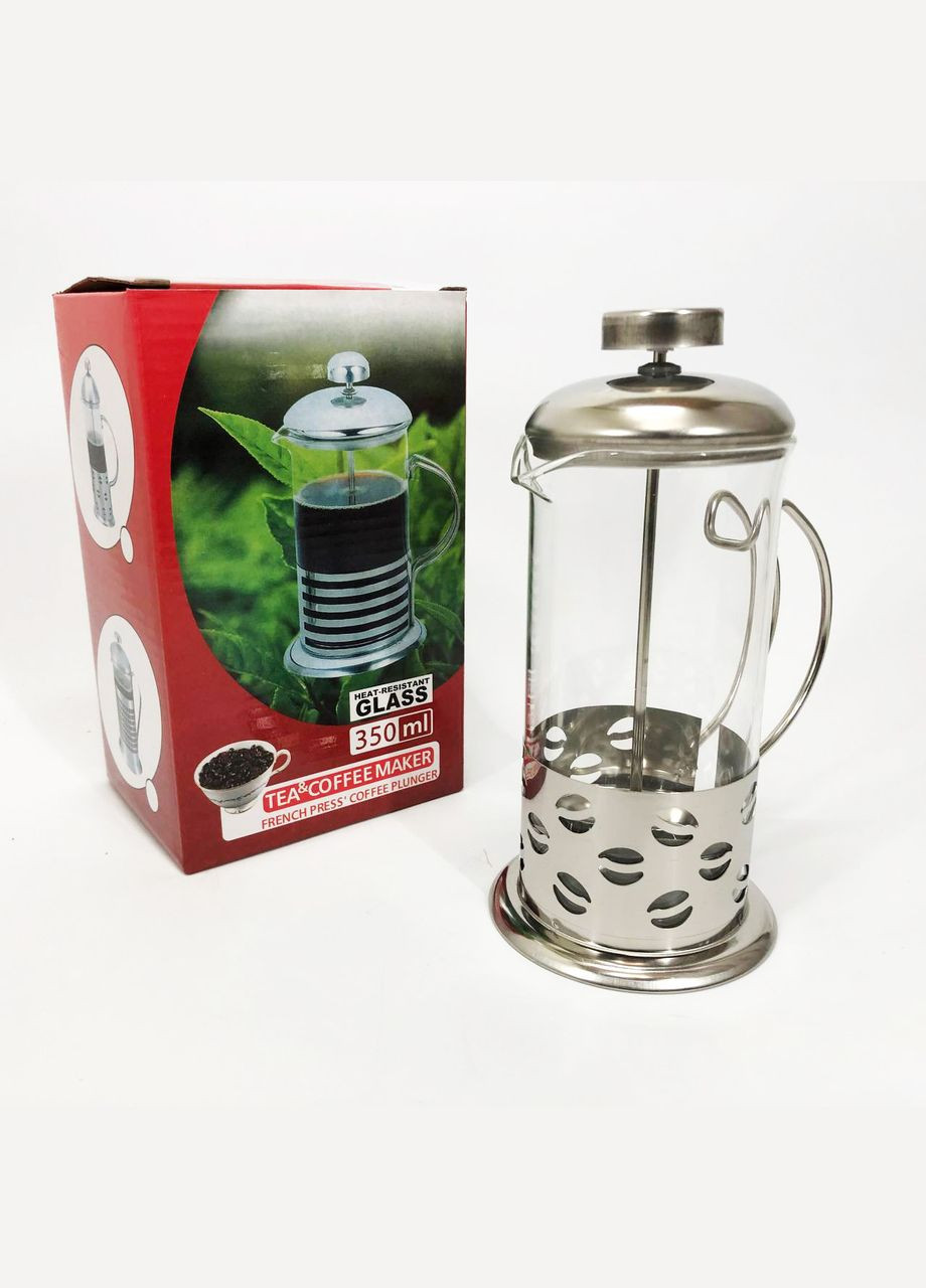 Колба френч пресс UN-1151 0.35 л, Френчпрес, Чайник самовар стеклянный, Заварник UK-416 для трав Unique (349512009)