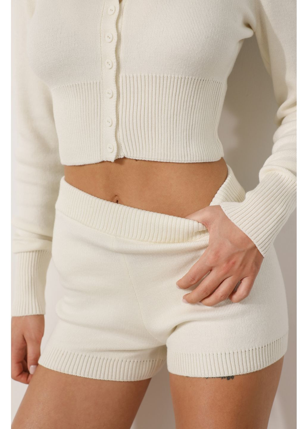 Шорты вязаные Темно-серый 2105 Papaya (350908523)