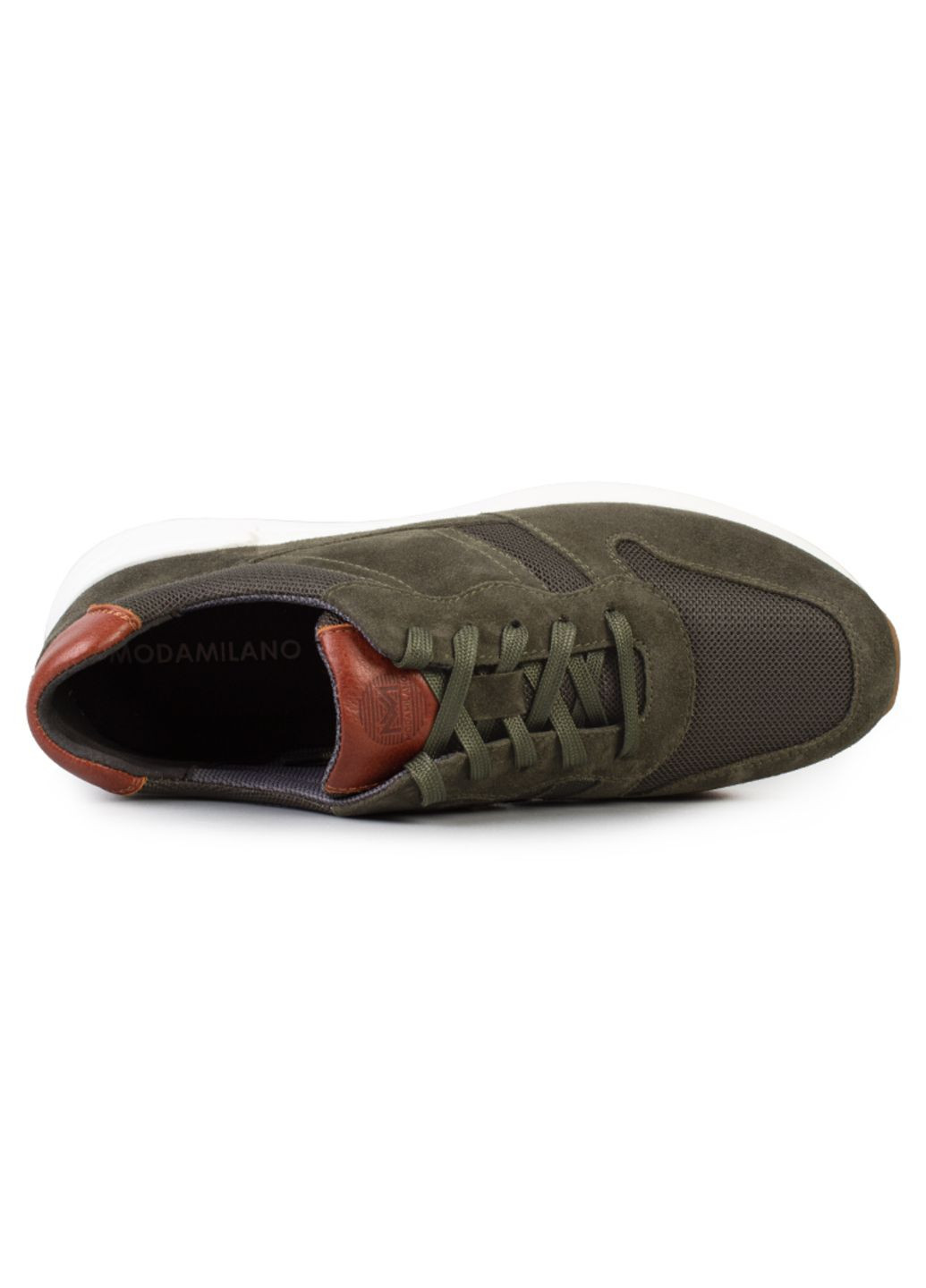 Зеленые демисезонные кроссовки мужские бренда 9200455_(2) ModaMilano