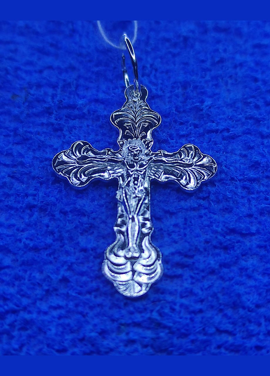 Серебряный крестик 925 проба Shiny 168 No Brand (331145232)