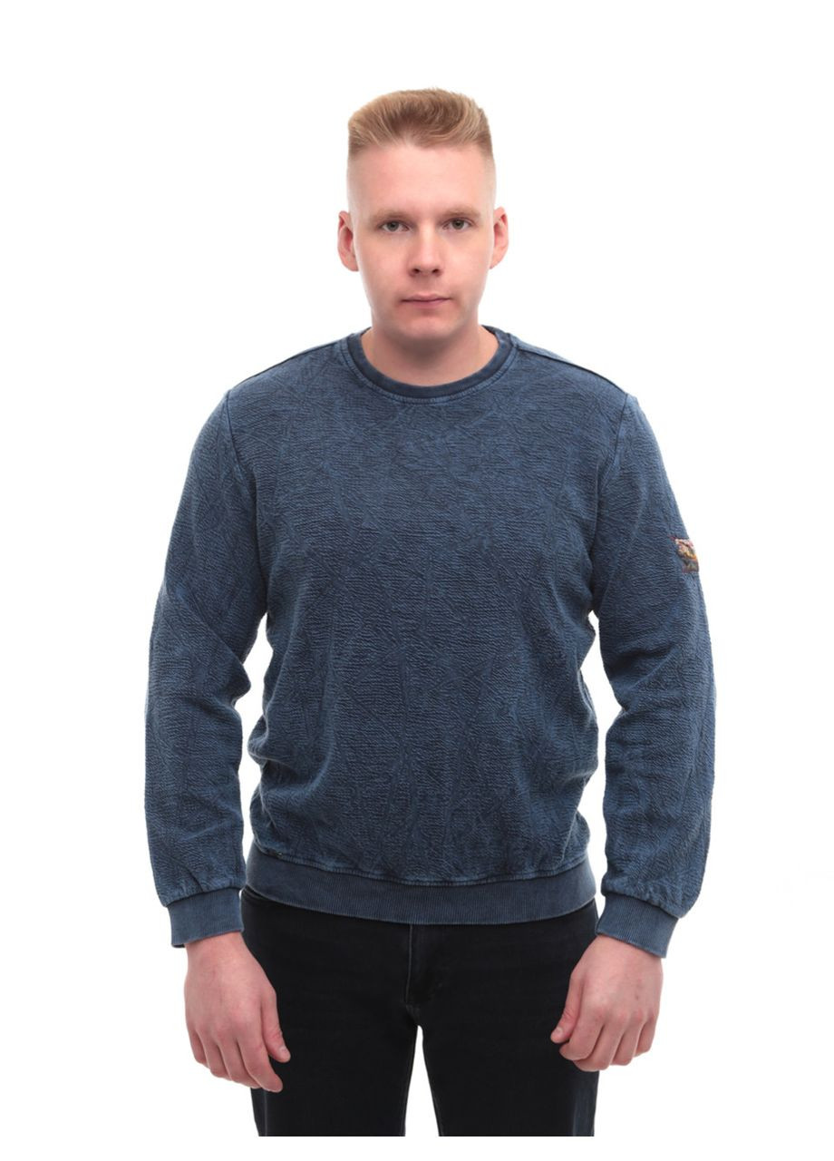 Синий свитшот мужской синий однотонный большой размер Jean Piere варенка (306816599)