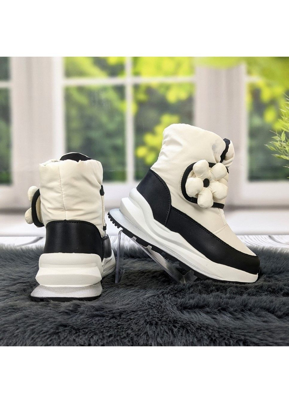 Бежевые повседневные зимние ботинки детские зимние для девочки Kimboo