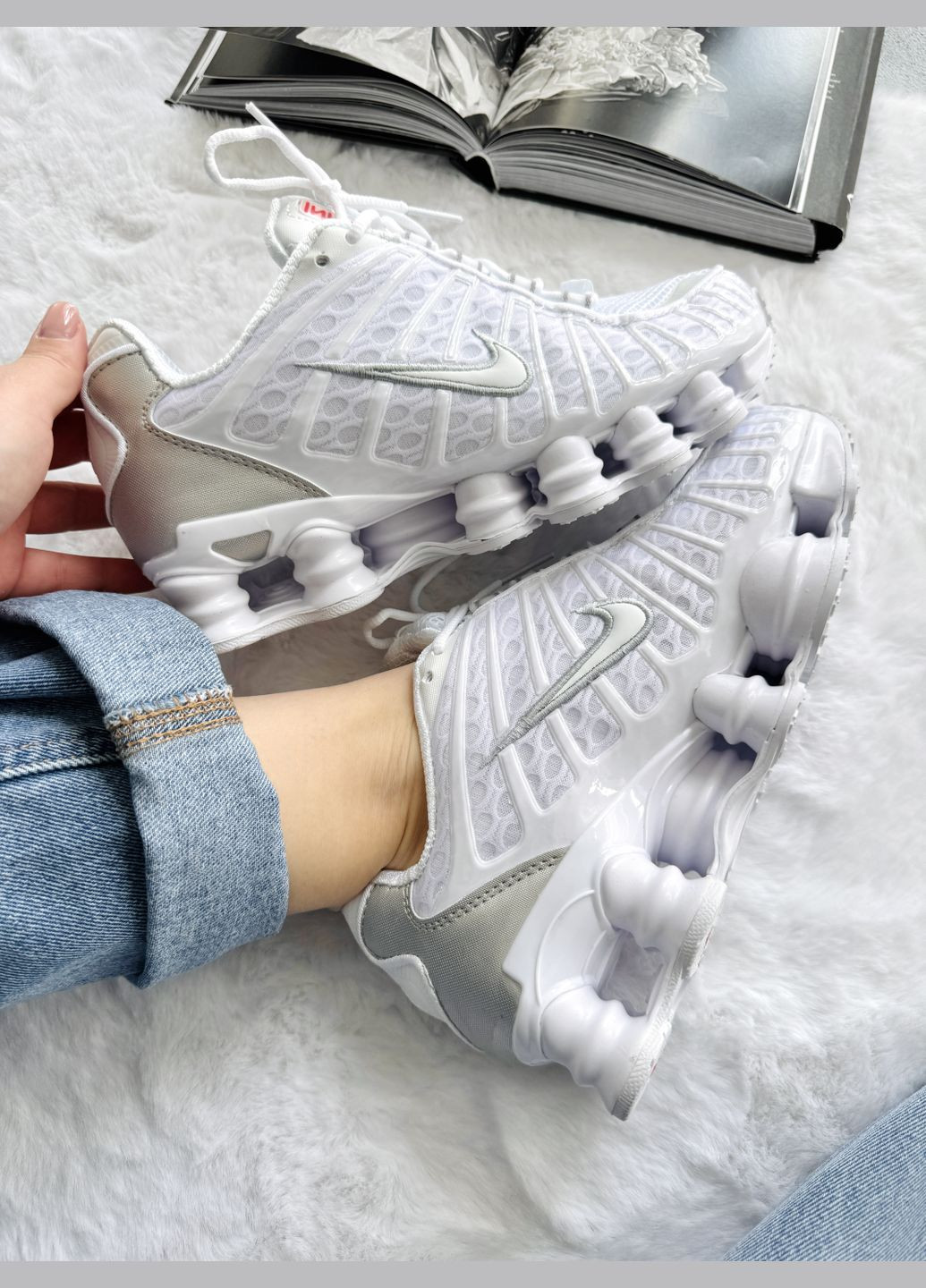Кросівки жіночі і чоловічі Nike Shox TL White | Найк Шокс ТЛ білі No Brand білі демісезони (341264128)