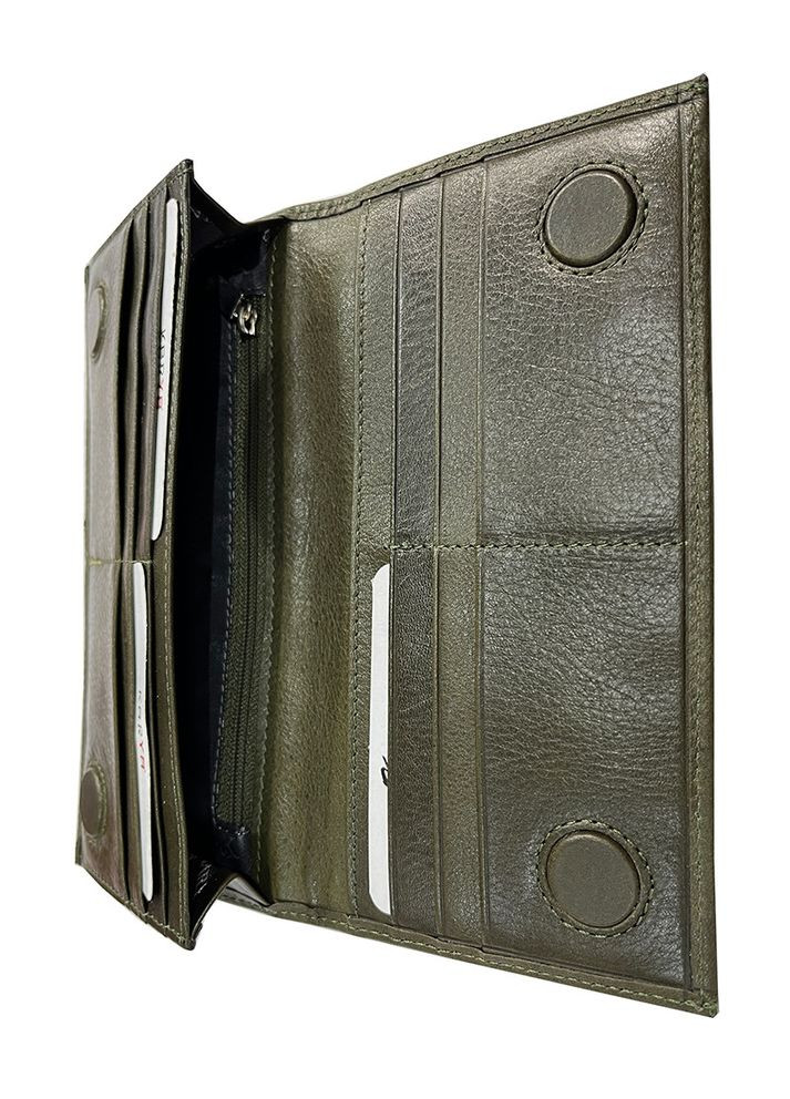 Мужской купюрник кожаный оливковый Karya (336377904)