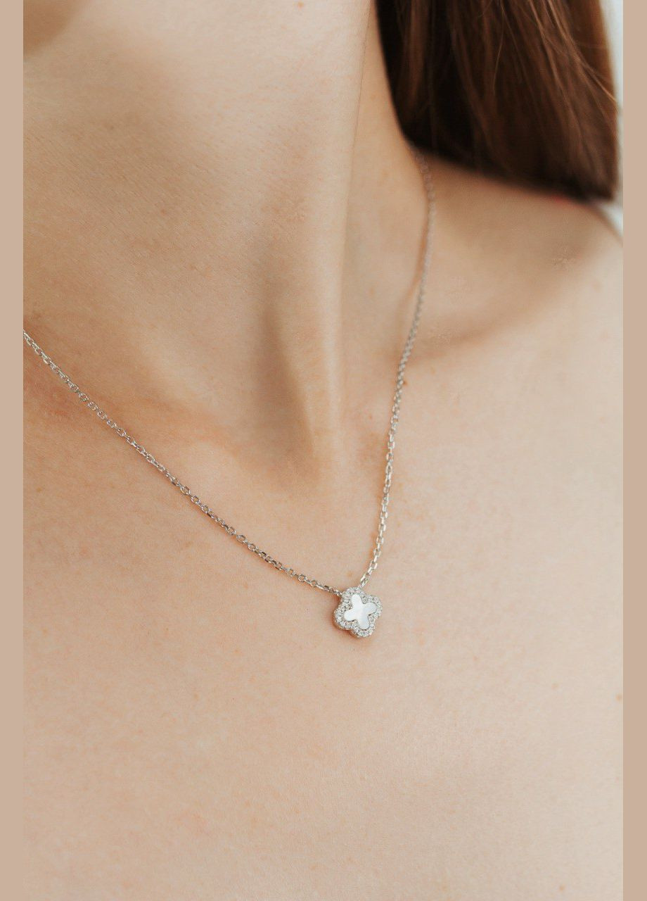 Колье серебряное в стиле Ван Клифф 9560339б, размер No Brand (317577533)