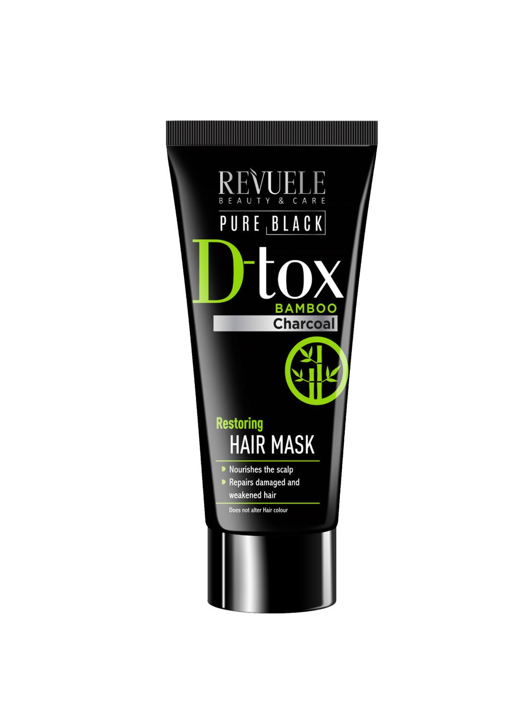 Маска відновлююча для волосся з бамбуковим вугіллям Pure Black Detox 200 мл REVUELE Маска відновлююча для волосся (322063863)