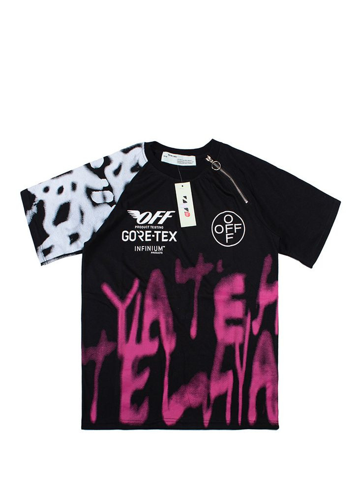 Футболка чорна Off-White Gore-Tex Black T-Shirt Womens - (356677875)