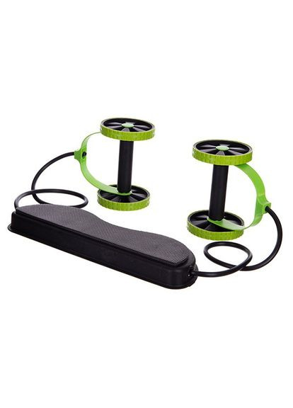 Тренажер для пресса (ролики для пресса) FI-2447 Черно-салатовый (58508046) FDSO (322733718)