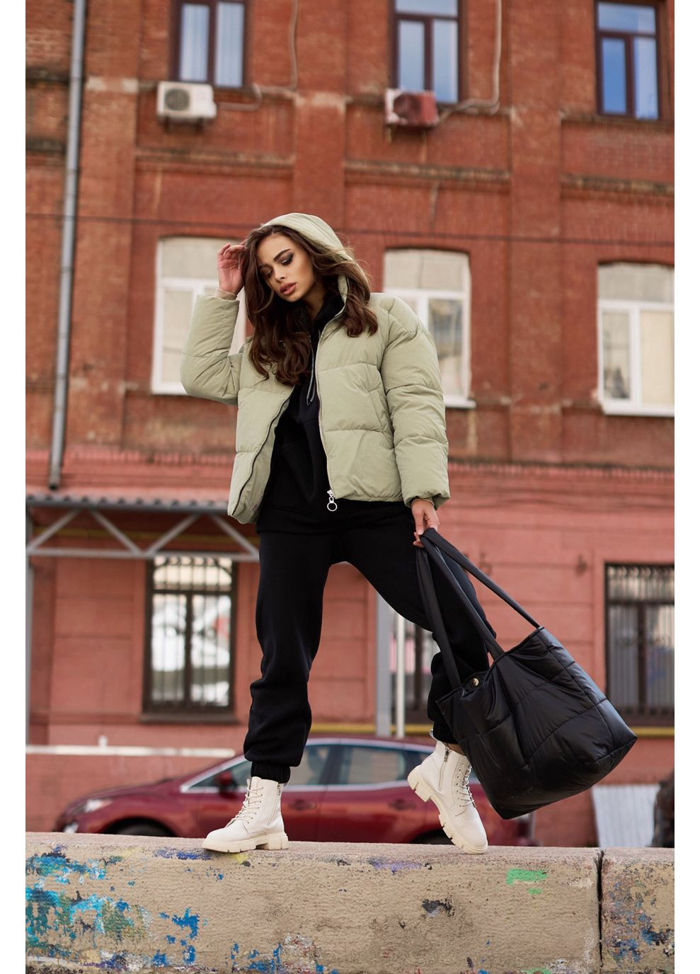 Зелена зимня куртка пуховик 1905.4943 Seventeen