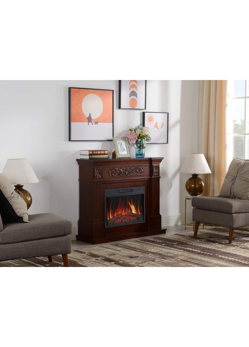 Каминокомплект Toscana AF23S с обогревом и звуком горения огня ArtiFlame (362456221)