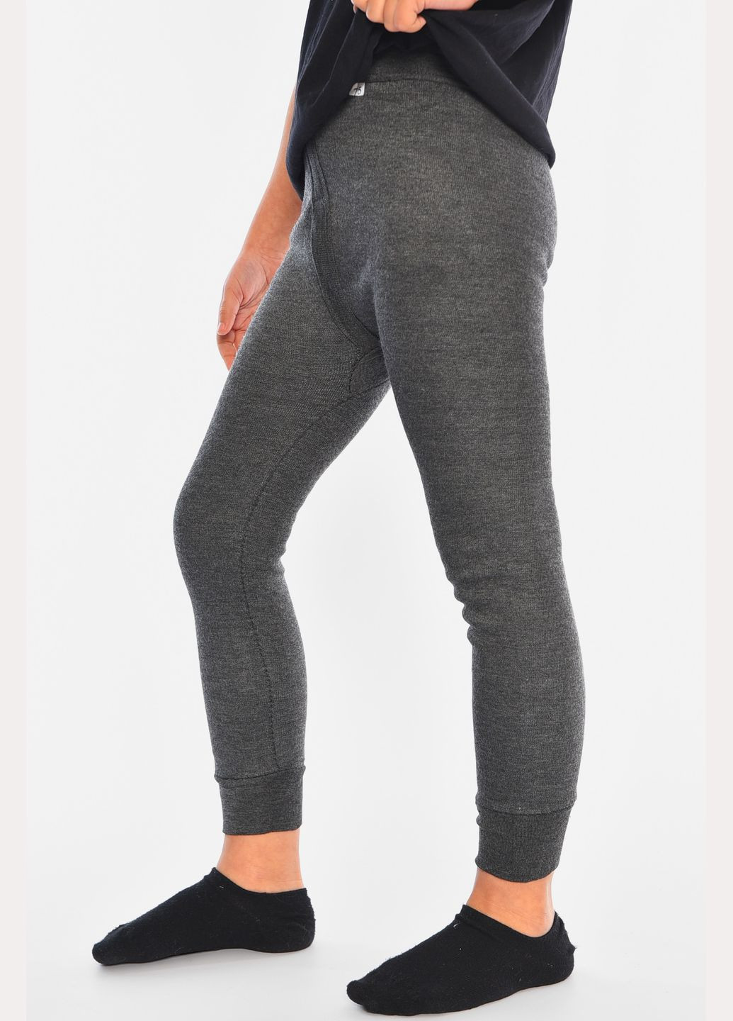 Подштанники детские на флисе для мальчика темно-серого цвета Let's Shop (312374666)