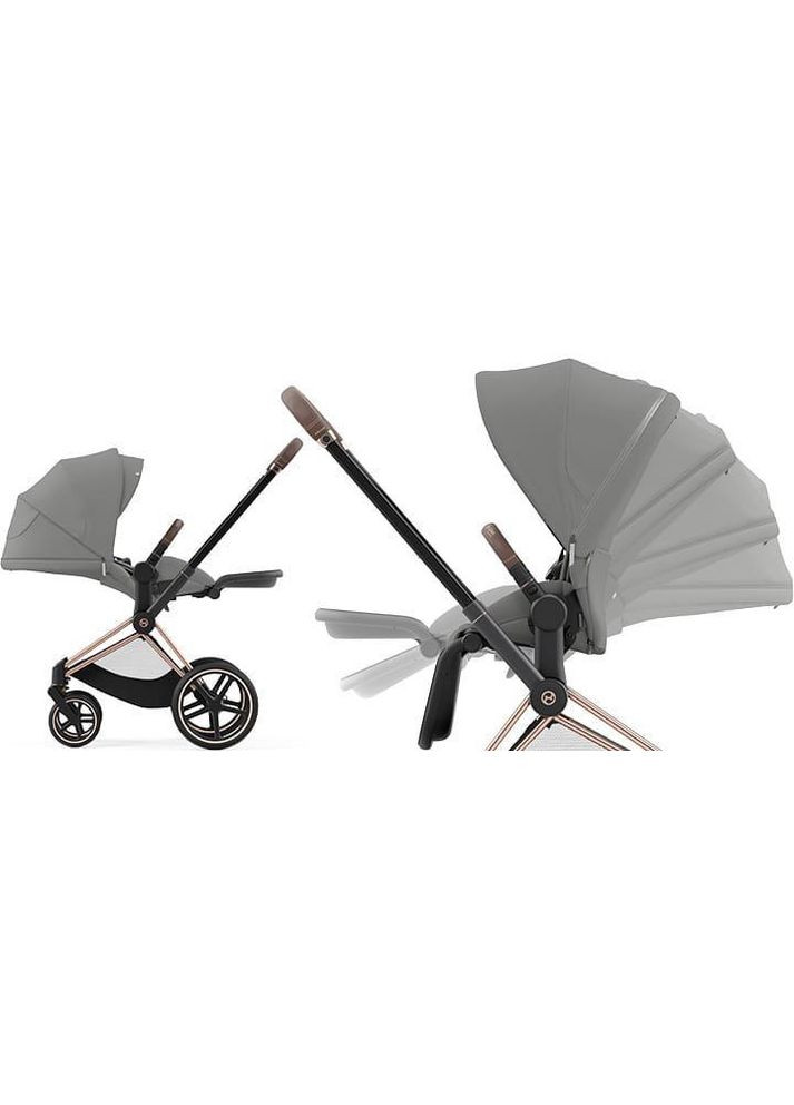 Прогулянкова коляска Priam 4.0 Cozy Beige рама Rosegold Cybex (367983366)