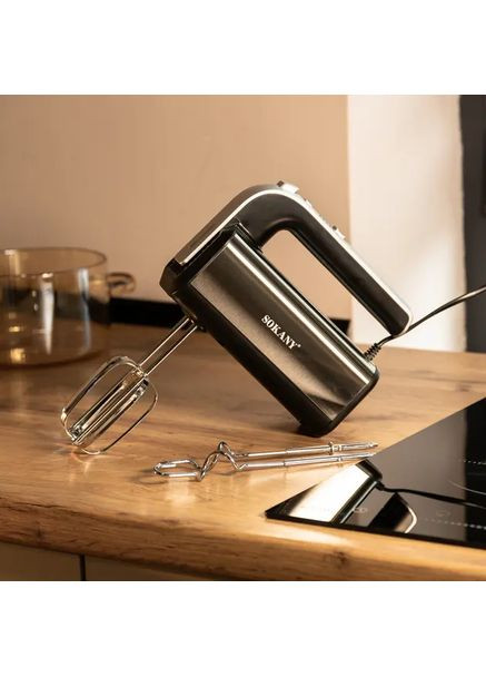 Міксер ручний SOKANY CX-6651 сталь із двома насадками 800 Вт 5 швидкостей Gemac (363831604)