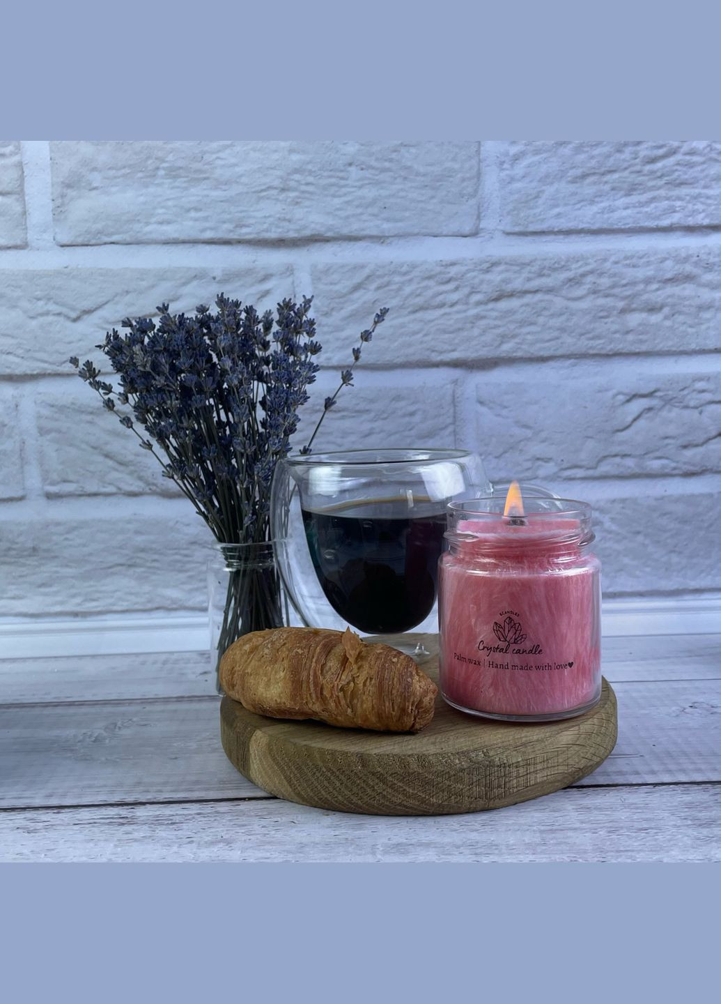 Crystal candle - свічки з пальмового воску червоного кольору 5Candles (322347740)