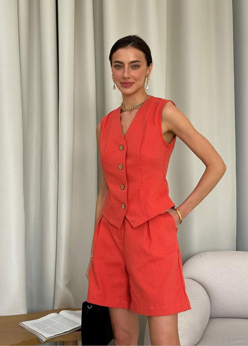 Женские летние шорты из льна и хлопка (ak34980p) Art Knit (334893287)