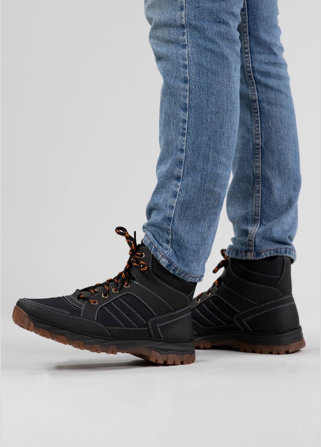 Черные зимние ботинки мужские зимние kl-shoes с мехом черные (аб 110) Kluchkovskyy