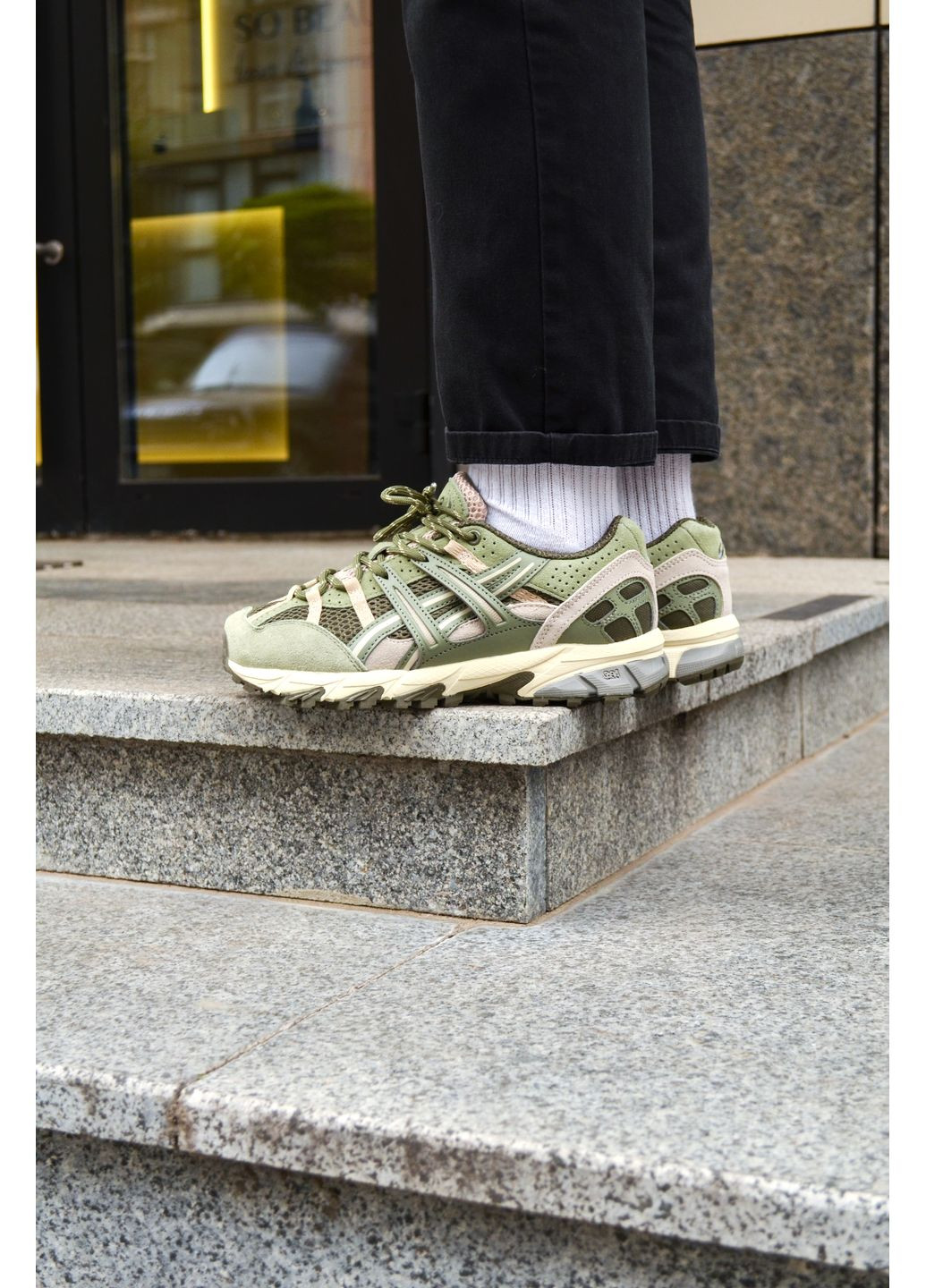 КРОССОВКИ ЖЕНСКИЕ ASICS GEL SONOMA 15-50 GREEN АСИКС ГЕЛЬ СОНОМА No Brand серые демисезоны (367167039)