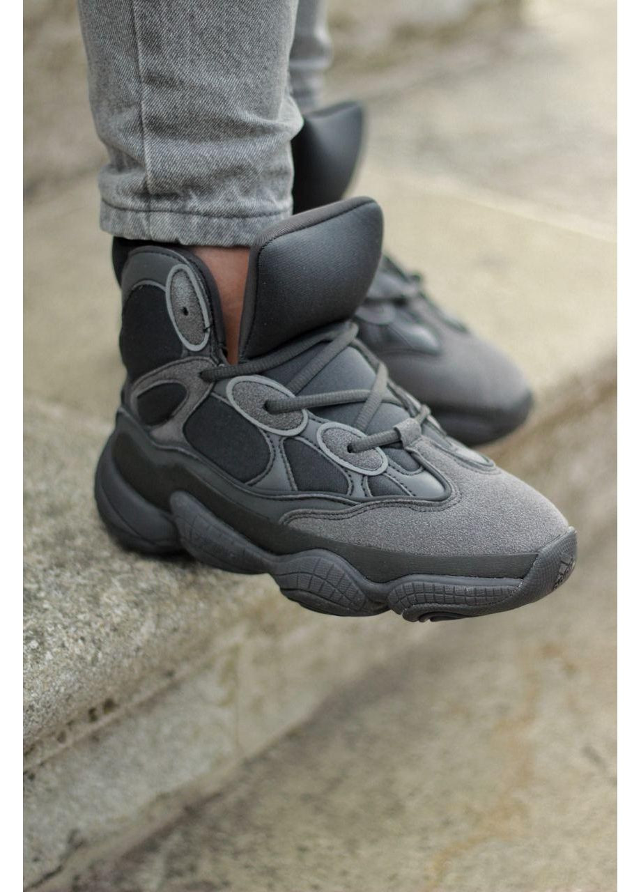 КРОСІВКИ ЖІНОЧІ ADIDAS YEEZY BOOST 500 HIGHT UTILITY BLACK АДІДАС ІЗІ БУСТ No Brand чорні демісезони (367176322)