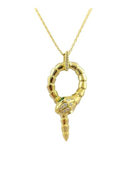 Срібне кольє з цирконієм "Змія" 40-45 см КЗМ-ж Shatlen Кольє (347620636)