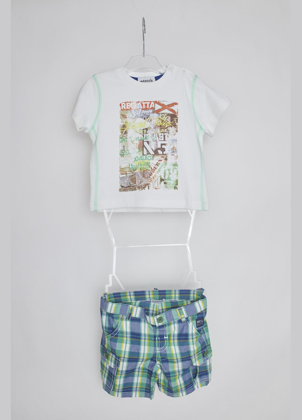 Зелений літній комплект(футболка+шорти) Marasil