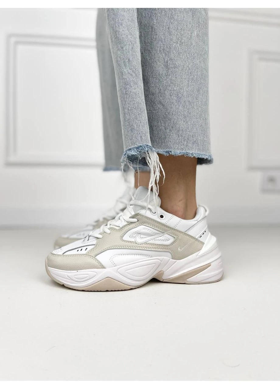 Бежевые демисезонные кроссовки мужские nike m2k tekno summit white найк м2к текно No Brand