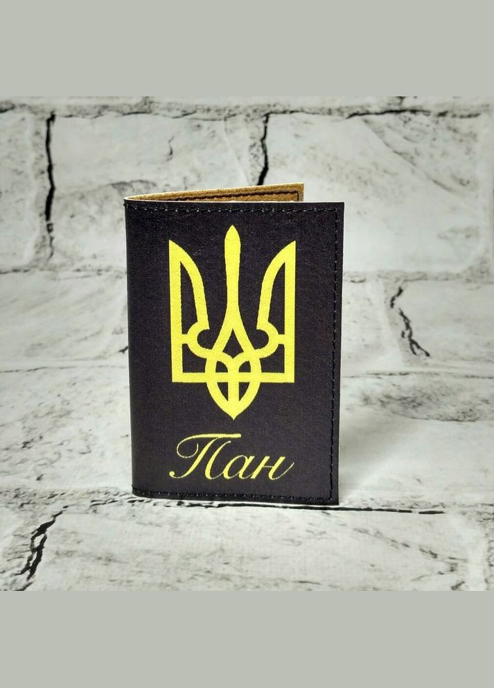 Обложка для ID паспорта Пан обложка на пластиковый паспорт права 6,5х9,3 см Черная No Brand (325428486)