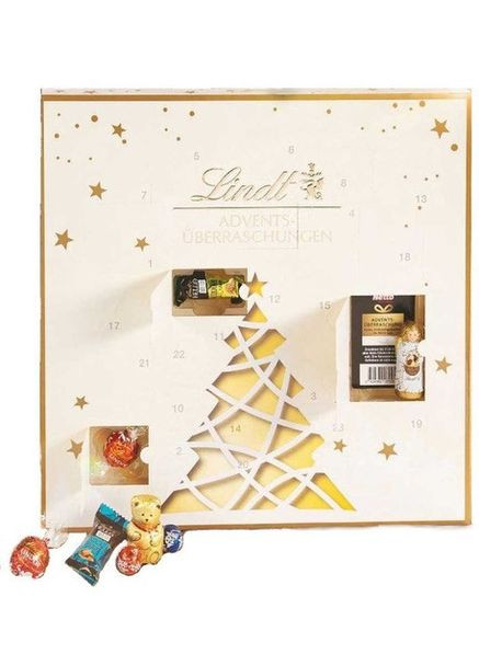Адвент календарь Advents- Uberraschunger White с шоколадными сюрпризами 196 г Lindt (369622633)