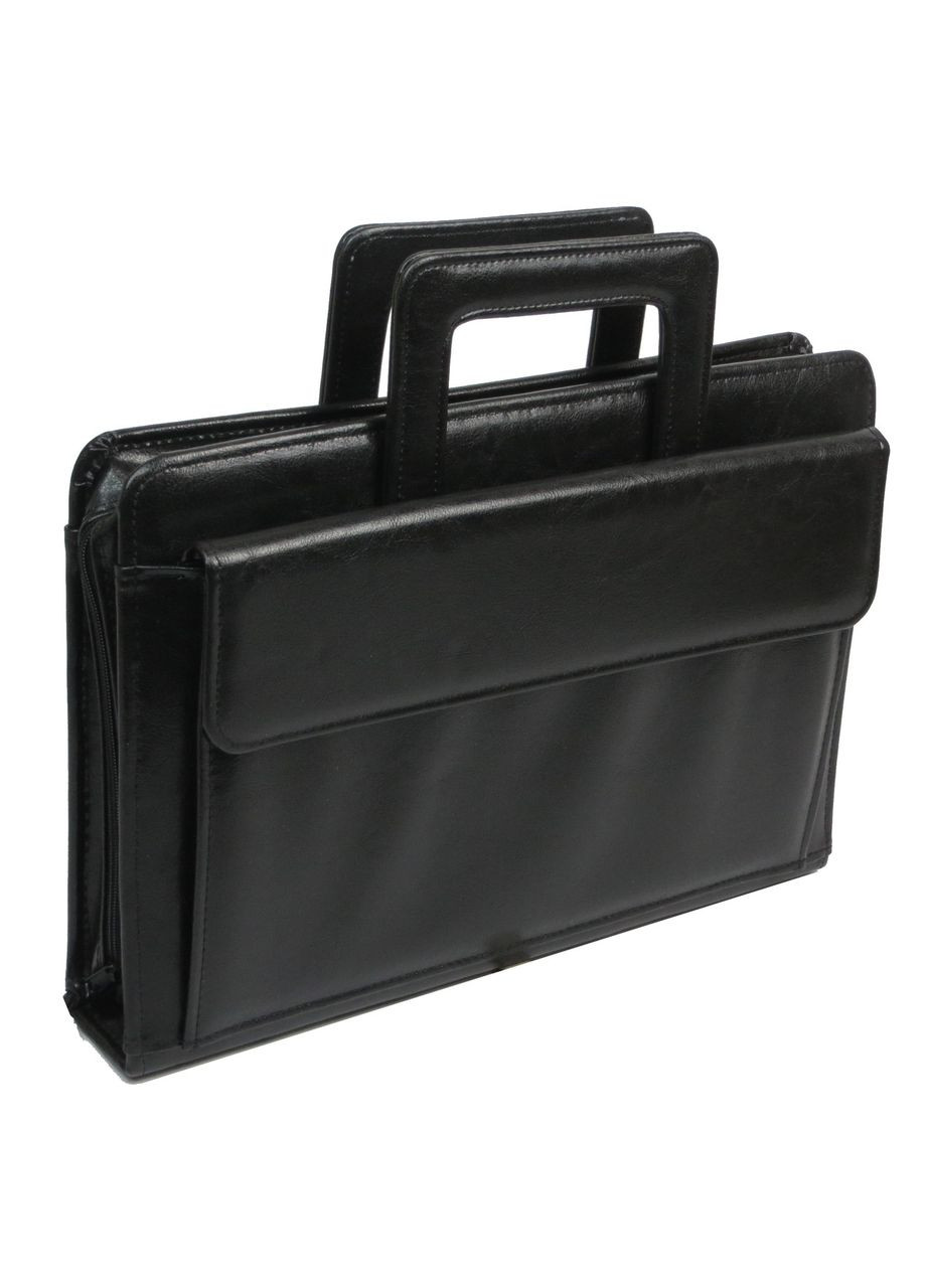Папка-портфель із еко шкіри чорна JPB (361157232)