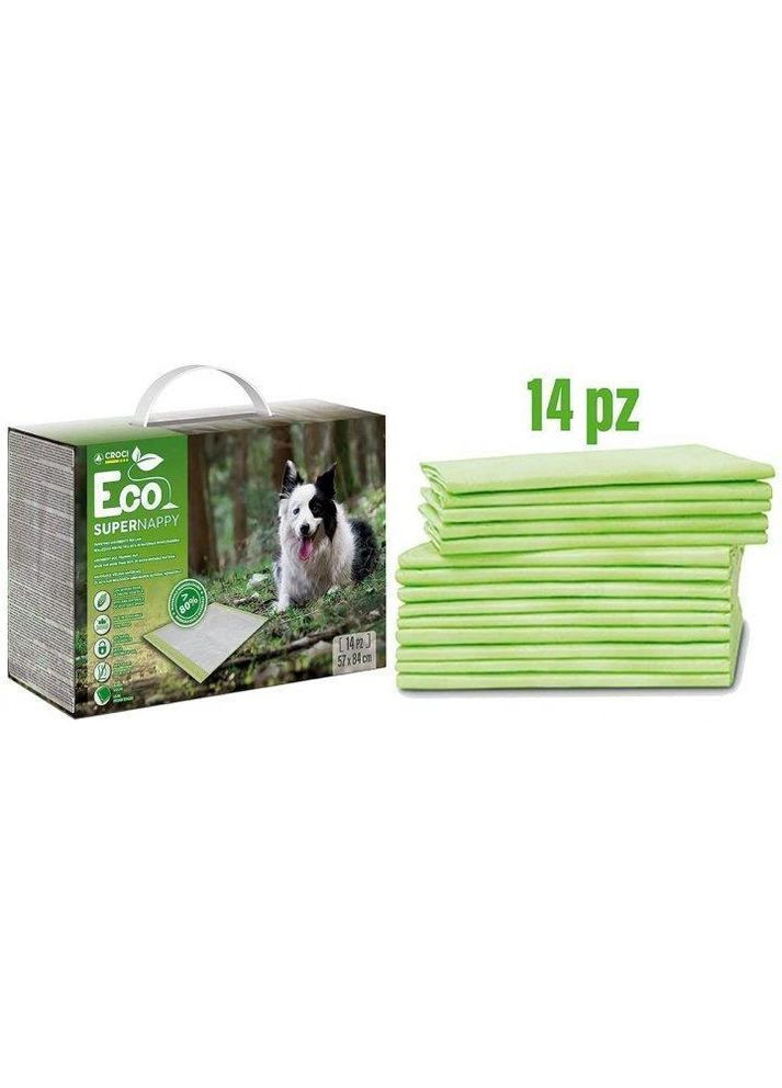 Пеленки для собак одноразовые, SUPER NAPPY ЕСО абсорбирующие, 84х57 см, 14 штук (214842) Croci (278309191)