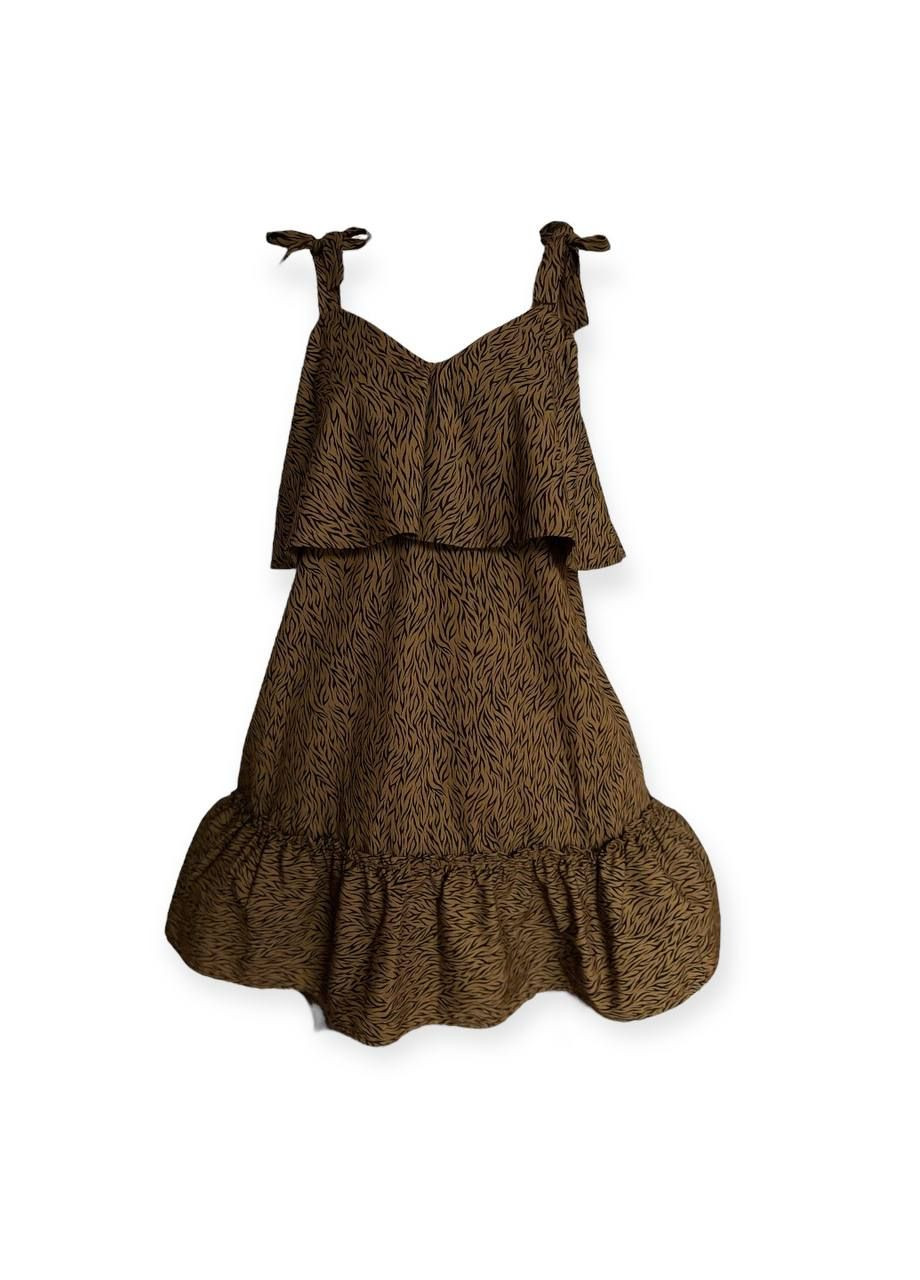 Коричневое повседневный платье коричневый Cycle с абстрактным узором