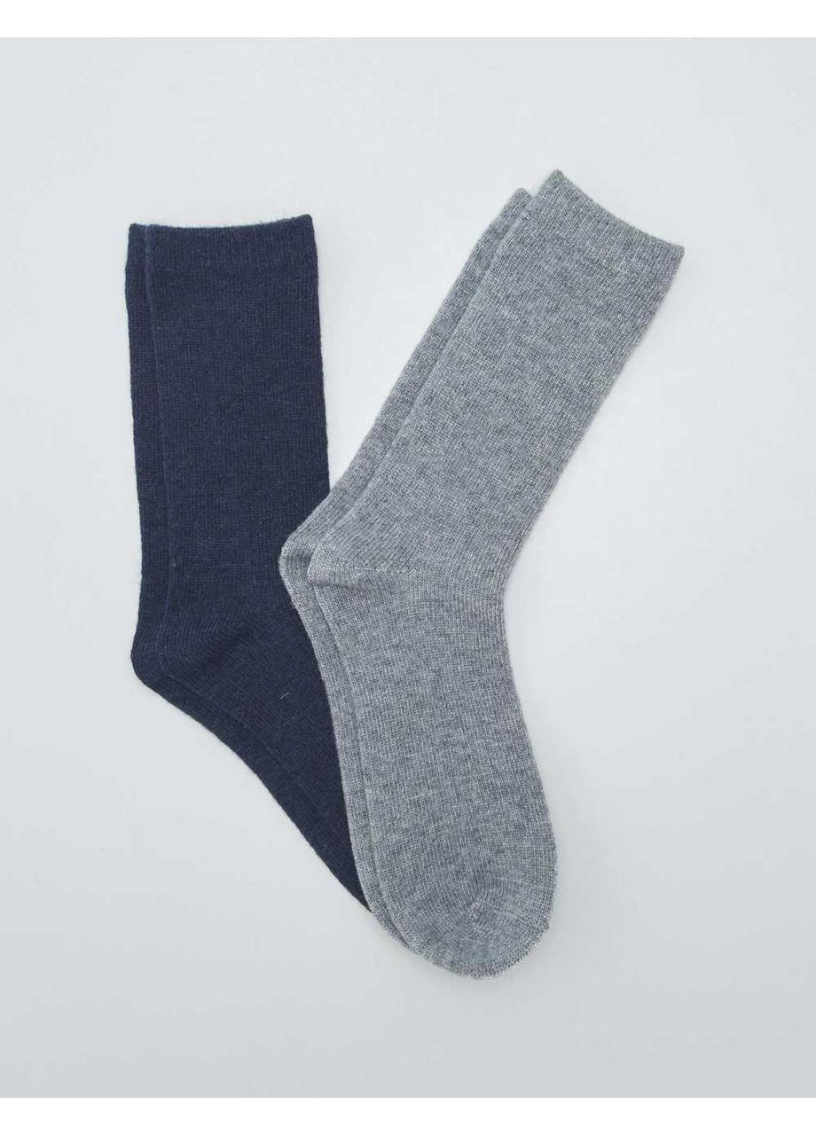 Тёмно-синие носки утепленные,темно-синий серый, Kiabi (364504564)