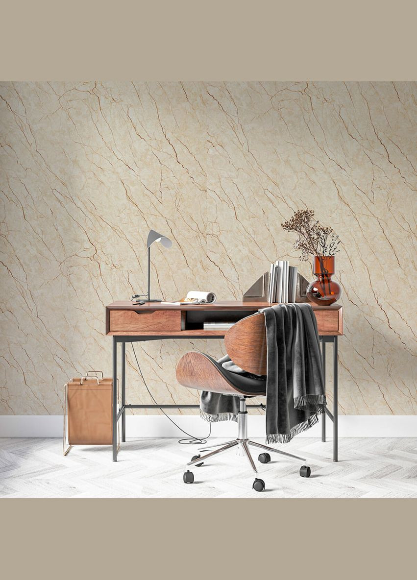 Декоративная ПВХ плита 1,22м х 2,44м х 3мм Светло-бежевый мрамор SW-00001408 Sticker Wall (326812202)