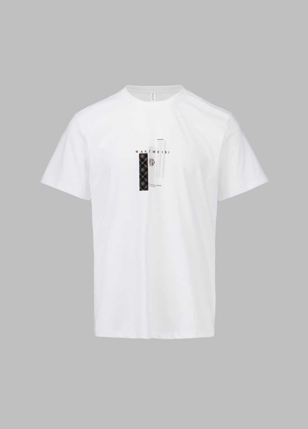 Белая футболка с принтом мужская sp23608-bp24608 белый (2000990506955s) shop (2000990506955) No Brand