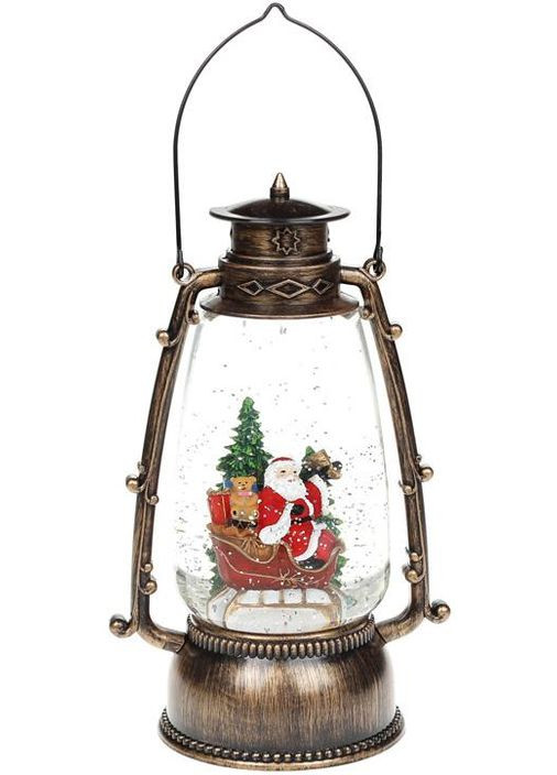 Новогодний декоративный фонарь Санта в санях LED подсветка подвесной ретро светильник для праздника Bona (368990408)