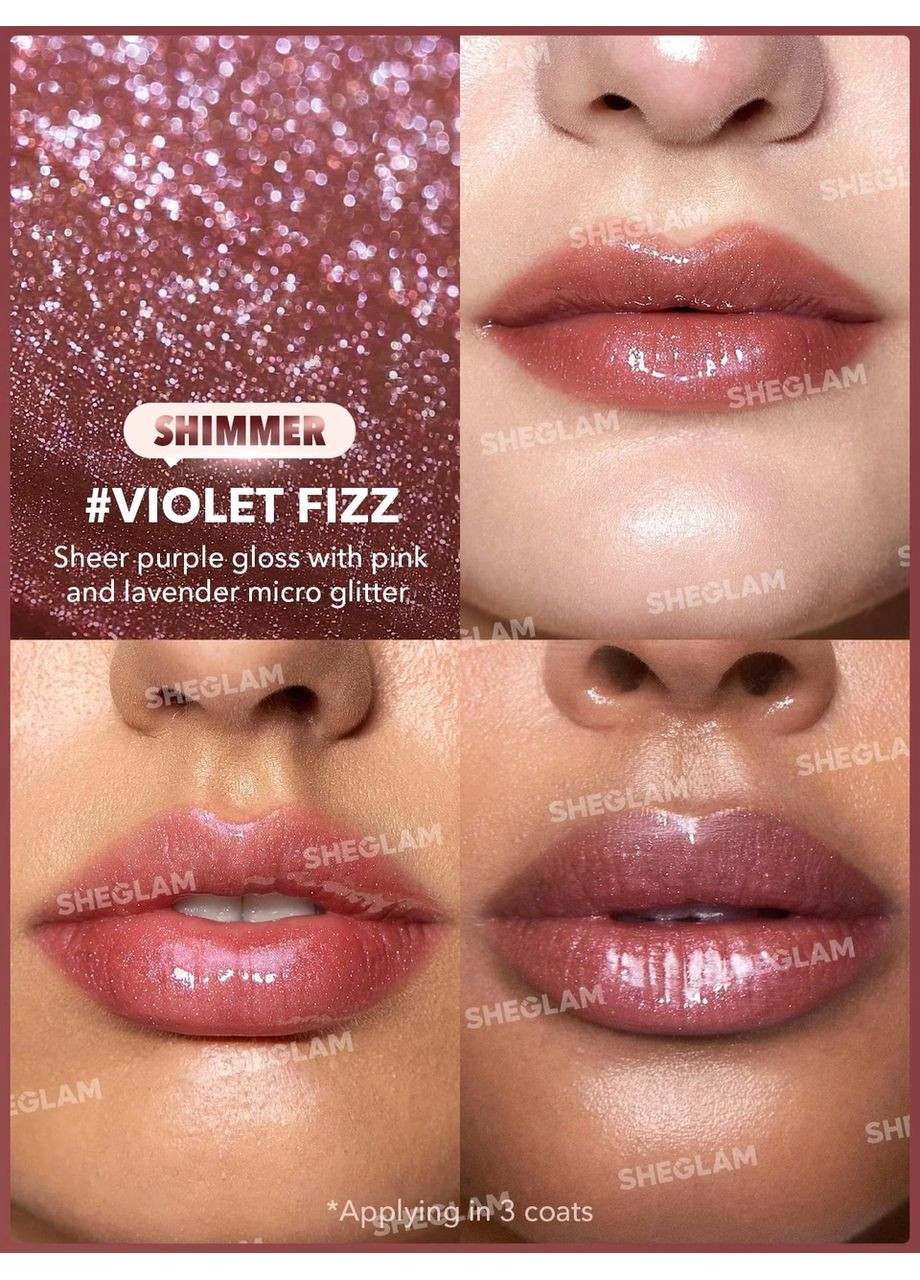 Шимерная помада карандаш плампер Pout-Perfect Shimmer Lip Plumper для увеличения губ оттенок Violet Fizz, 2 г Sheglam (330762300)