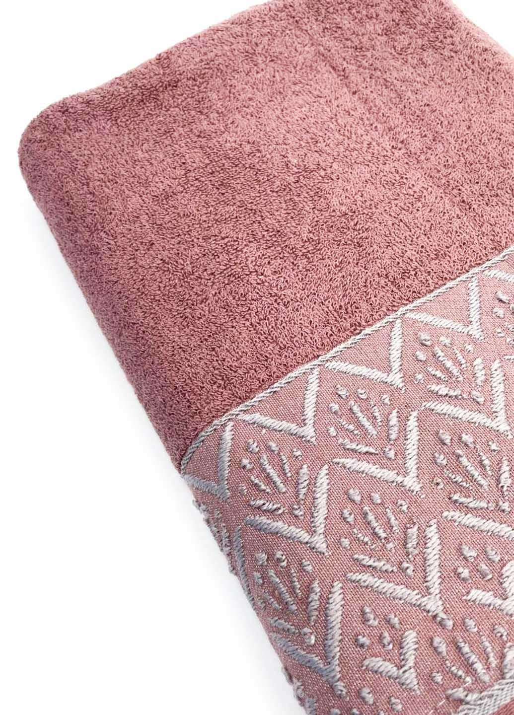 Homedec полотенце банное махровое 140х70 см абстрактный темно-розовый производство - Турция