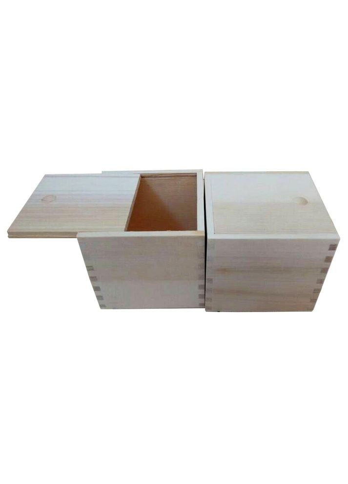 Подарочная коробка из дерева Тренто 130х130х110 бланже (ПДУ-0010101) No Brand (328910809)