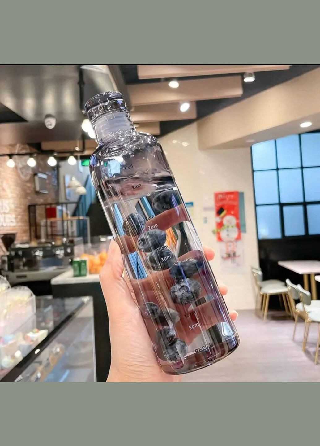 Легкая бутылка для воды из пищевого пластика. Черная No Brand (296101743)